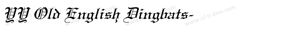 YY Old English Dingbats字体转换